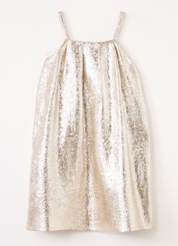Sofie Schnoor Meisjes Andysy jurk met metallic finish in de kleur Goud, maat: 16J=176