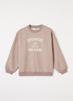 Sofie Schnoor Meisjes Elin sweater met print in de kleur Bruin, maat: 8J=128