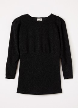 Sofie Schnoor Meisjes Tillysy jurk met lurex in de kleur Zwart, maat: 12J=152