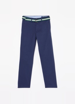 Ralph Lauren Jongens Bedford slim fit pantalon met ceintuur in de kleur Donkerblauw, maat: 134