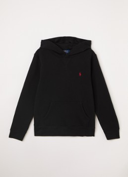 Ralph Lauren Jongens Hoodie met logoborduring in de kleur Zwart, maat: 128