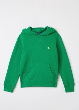 Ralph Lauren Jongens Hoodie met logoborduring in de kleur Groen, maat: M=140
