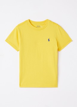 Ralph Lauren Jongens T-shirt met logoborduring in de kleur Okergeel, maat: XL=164
