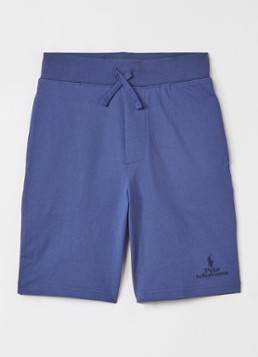 Ralph Lauren Jongens Straight fit korte broek met logo in de kleur Donkerblauw, maat: S=128