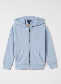 Ralph Lauren Meisjes Sweatvest met logoborduring in de kleur Blauwgrijs, maat: 3J=98