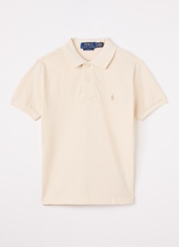 Ralph Lauren Jongens Polo met logo in de kleur Beige, maat: M=140