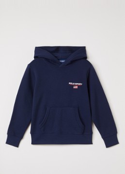 Ralph Lauren Jongens Hoodie met logoborduring in de kleur Donkerblauw, maat: XL=164