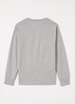 Ralph Lauren Jongens Longsleeve met logoborduring in de kleur Grijsmele, maat: XL=164