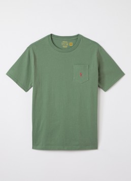 Ralph Lauren Jongens T-shirt met logoborduring in de kleur Naturel, maat: S=128