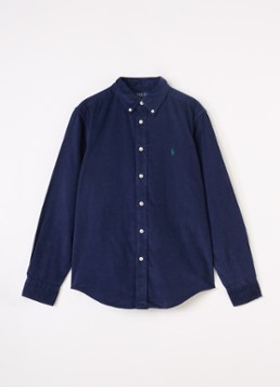 Ralph Lauren Jongens Overhemd van corduroy met logoborduring in de kleur Donkerblauw, maat: M=140