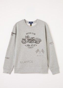 Ralph Lauren Jongens Sweater met logoprint in de kleur Antraciet, maat: L=152