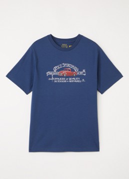 Ralph Lauren Jongens T-shirt met logoprint in de kleur Donkerblauw, maat: S=128