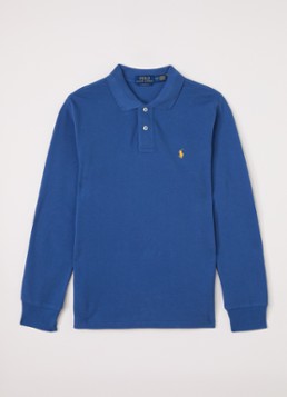 Ralph Lauren Jongens Polo met logoborduring in de kleur Blauw, maat: S=128