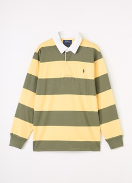 Ralph Lauren Jongens Polo met streepprint in de kleur Geel, maat: S=128