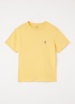 Ralph Lauren Jongens T-shirt met logo in de kleur Geel, maat: M=140