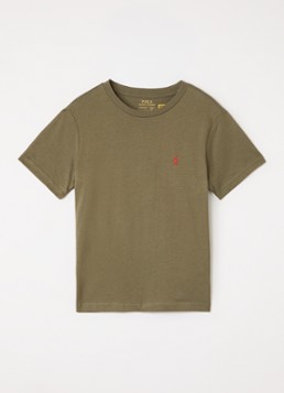 Ralph Lauren Jongens T-shirt met logo in de kleur Mosgroen, maat: S=128