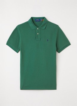 Ralph Lauren Jongens Polo van piqué katoen met logoborduring in de kleur Groen, maat: S=128