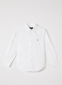 Ralph Lauren Jongens Blouse met logoborduring in de kleur Wit, maat: 3