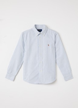 Ralph Lauren Jongens Blouse met logoborduring in de kleur Lichtblauw, maat: 6