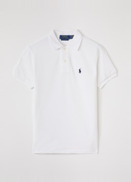Ralph Lauren Jongens Polo met logoborduring in de kleur Wit, maat: S
