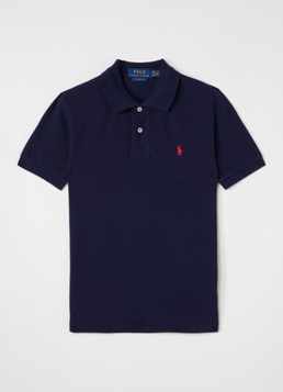 Ralph Lauren Jongens Polo met logoborduring in de kleur Donkerblauw, maat: XL