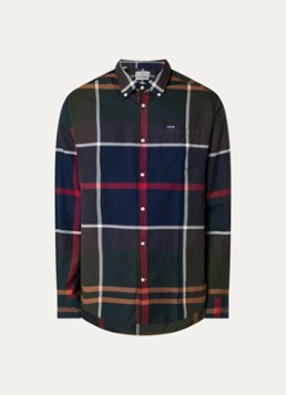 Barbour Heren Overhemd met ruitdessin in de kleur Groen, maat: M
