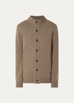 Barbour Heren Essential fijngebreid vest van wol in de kleur Beige, maat: L