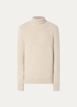 Barbour Heren Northcliffe grofgebreide coltrui van wol in de kleur Beige, maat: XL