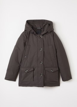 Airforce Meisjes Gewatteerde parka met capuchon in de kleur Donkerbruin, maat: 176