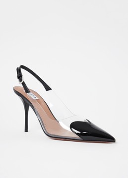 Alaïa Dames Slingback met kalfsleren details in de kleur Zwart, maat: 40