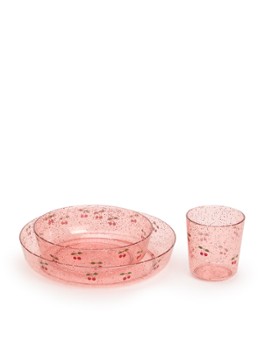 Konges Sløjd Meisjes Sparkly dinerset 3-delig in de kleur Roze, maat: 1MAAT