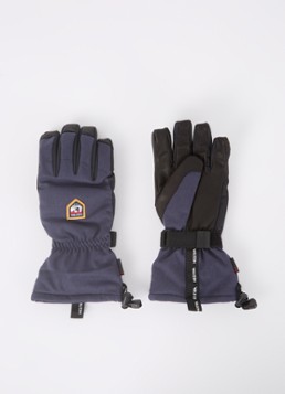 Hestra Heren C-Zone Mountain handschoenen met geitenleren details in de kleur Donkerblauw, maat: 10