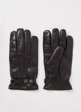 Hestra Heren Jake handschoenen van schapenleer in de kleur Zwart, maat: 9