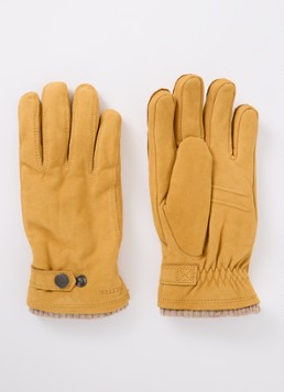 Hestra Heren Bergvik handschoenen van geitenleer in de kleur Okergeel, maat: 10