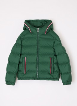 Moncler Jongens Merary puffer jack met donsvulling in de kleur Donkergroen, maat: 104