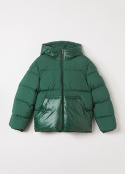 Moncler Jongens Barin puffer jack met donsvulling in de kleur Groen, maat: 140