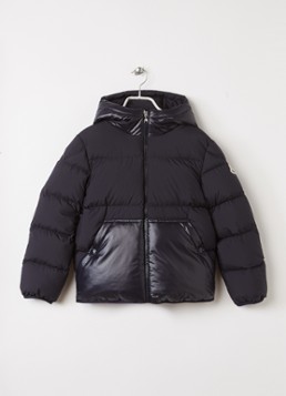 Moncler Jongens Barin puffer jack met donsvulling in de kleur Donkerblauw, maat: 164
