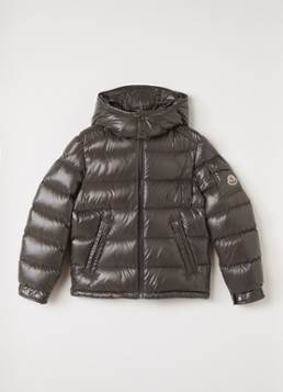 Moncler Jongens Maya pufferjas met donsvulling in de kleur Grijs, maat: 12A=152