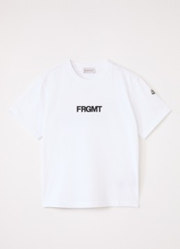 Moncler Jongens Genius T-shirt met logo- en backprint in de kleur Wit, maat: 14A=164