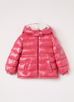 Moncler Meisjes Maire puffer jack met donsvulling in de kleur Koraalrood, maat: 2JR