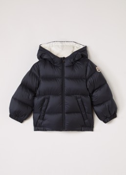 Moncler Jongens New Macaire puffer jack met donsvulling in de kleur Donkerblauw, maat: 2JR