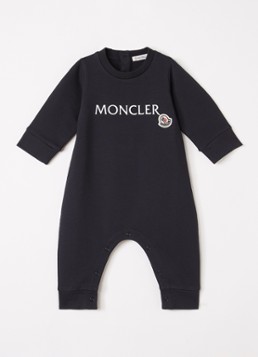 Moncler Meisjes Babypak met logo in giftbox in de kleur Donkerblauw, maat: 1/3M=56