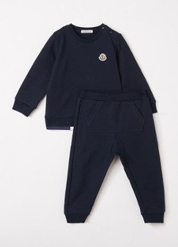 Moncler Meisjes Set van sweater met joggingbroek 2-delig in de kleur Donkerblauw, maat: 2A=92