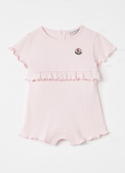 Moncler Meisjes Romper met ruches in de kleur Roze, maat: 12/18M=80