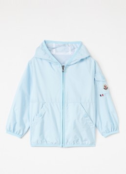 Moncler Jongens Songu windjack met logo in de kleur Lichtblauw, maat: 2A=92