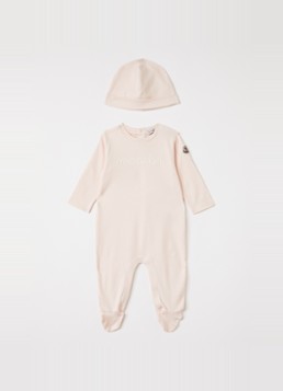 Moncler Meisjes Set van babypak met muts in giftbox 2-delig in de kleur Lichtroze, maat: 56
