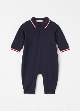 Moncler Jongens Babypak met kraag in de kleur Donkerblauw, maat: 80