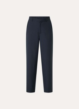 Neo Noir Dames Emmett high waist straight fit pantalon met steekzakken in de kleur Donkerblauw, maat: 42