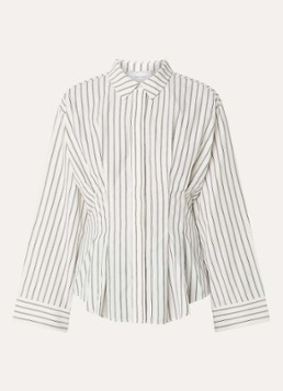 Neo Noir Dames Lytra blouse met streepprint in de kleur Wit, maat: 36