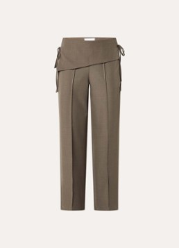 Neo Noir Dames Deani high waist wide fit pantalon in de kleur Taupe, maat: 36